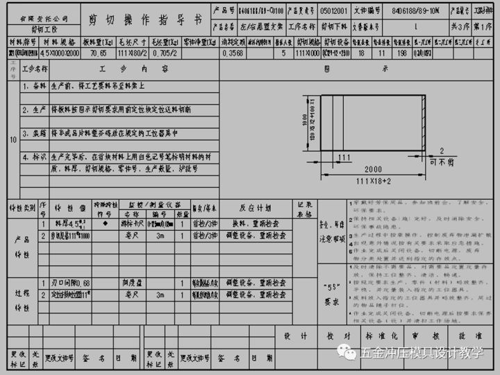 剪切作業(yè)指導書